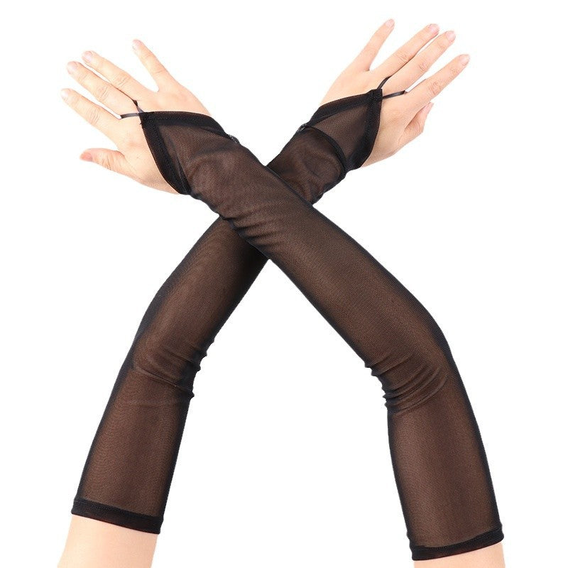50CM Elastic Mesh Breathable Hanging Finger Sleeve Cover Oversleeve