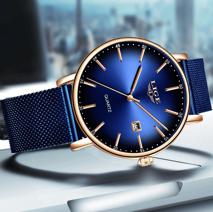 Men's Elegant  Watch With Stainless Steel Straps And Special Date Display Excellent Look Unique Design Perfect Gift