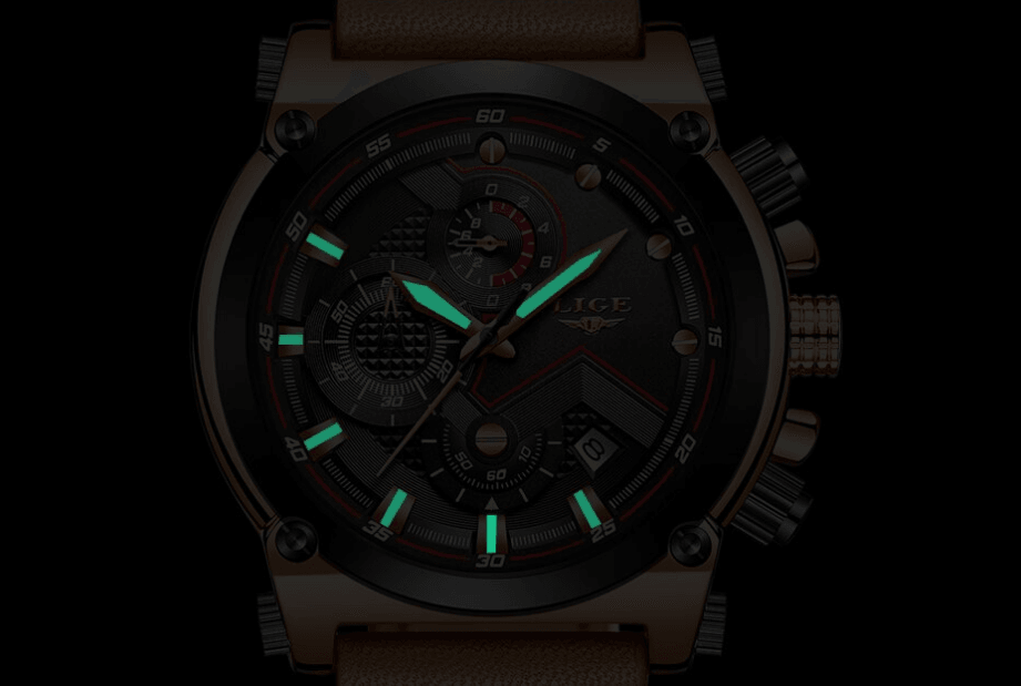Men's Waterproof Modern Watch With Leather Belts, Stainless Steel Case Excellent Look Perfect Gift