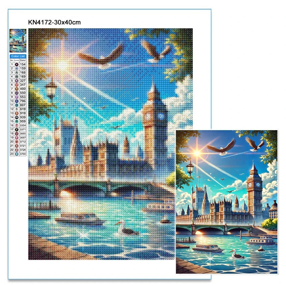 Diamond Beautiful Landscape DIY Handmade Living Room Entrance Decorative Painting