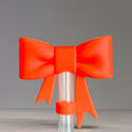 Neon Orange 3D Bow Straw Topper