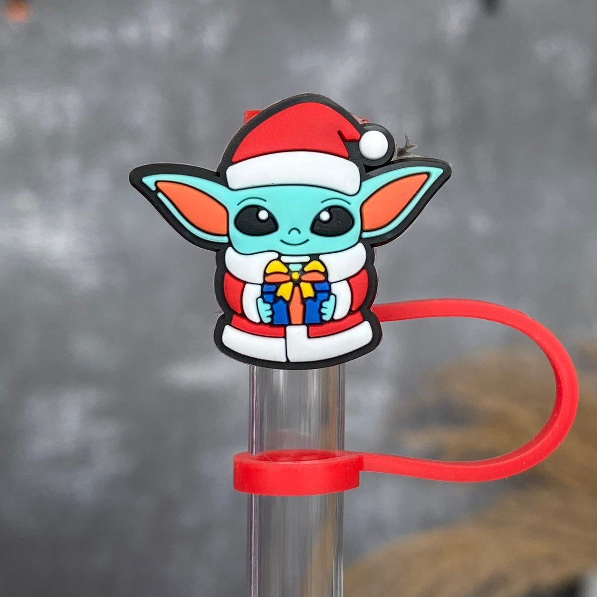 Christmas Green Guy Straw Topper