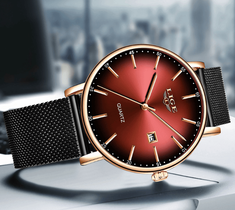 Men's Elegant  Watch With Stainless Steel Straps And Special Date Display Excellent Look Unique Design Perfect Gift