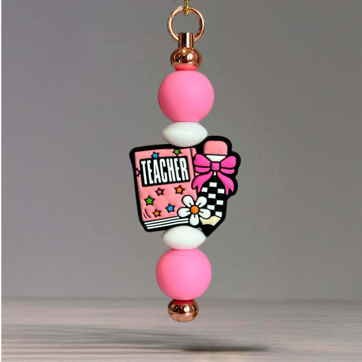Trendy Teacher Bar Charm - Tumbler Handle Charm