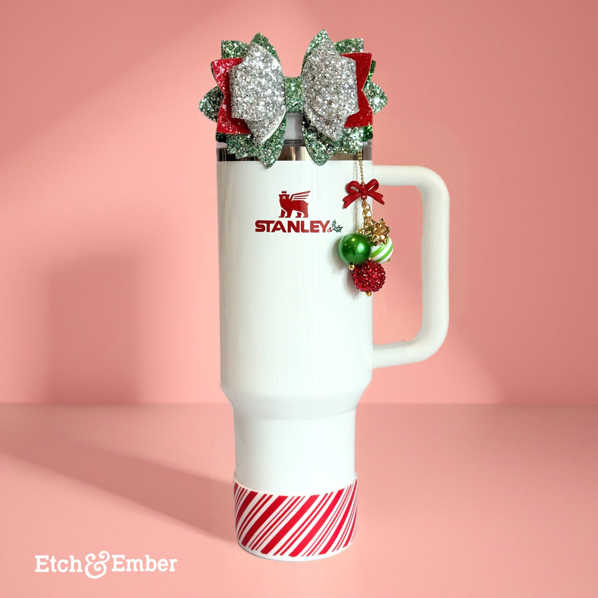 Christmas Cheer Mini Bauble Charm - Tumbler Handle Charm