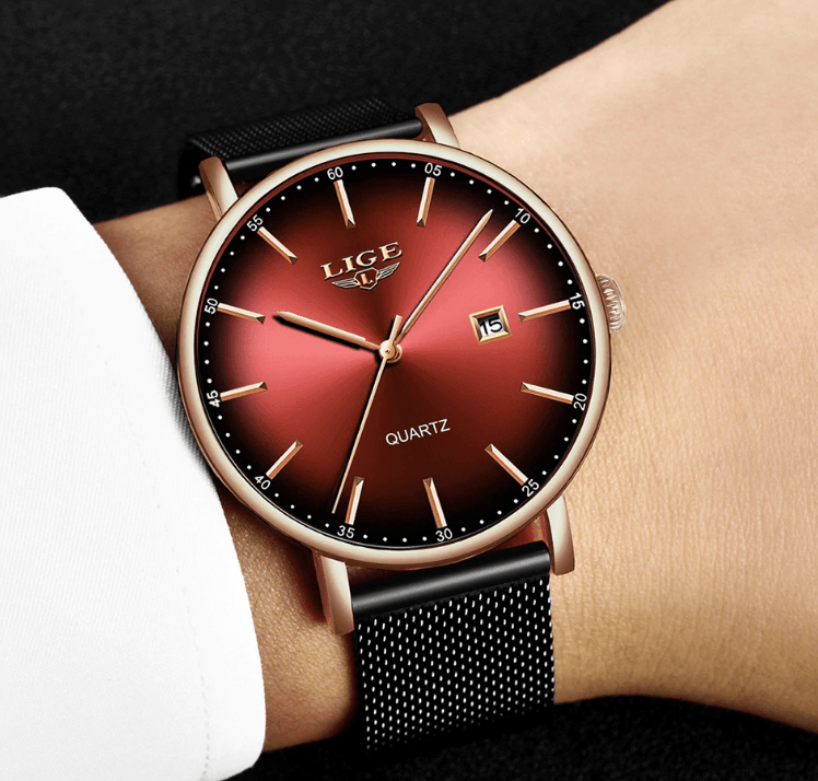 Men's Elegant  Watch With Stainless Steel Straps And Special Date Display Excellent Look Unique Design Perfect Gift
