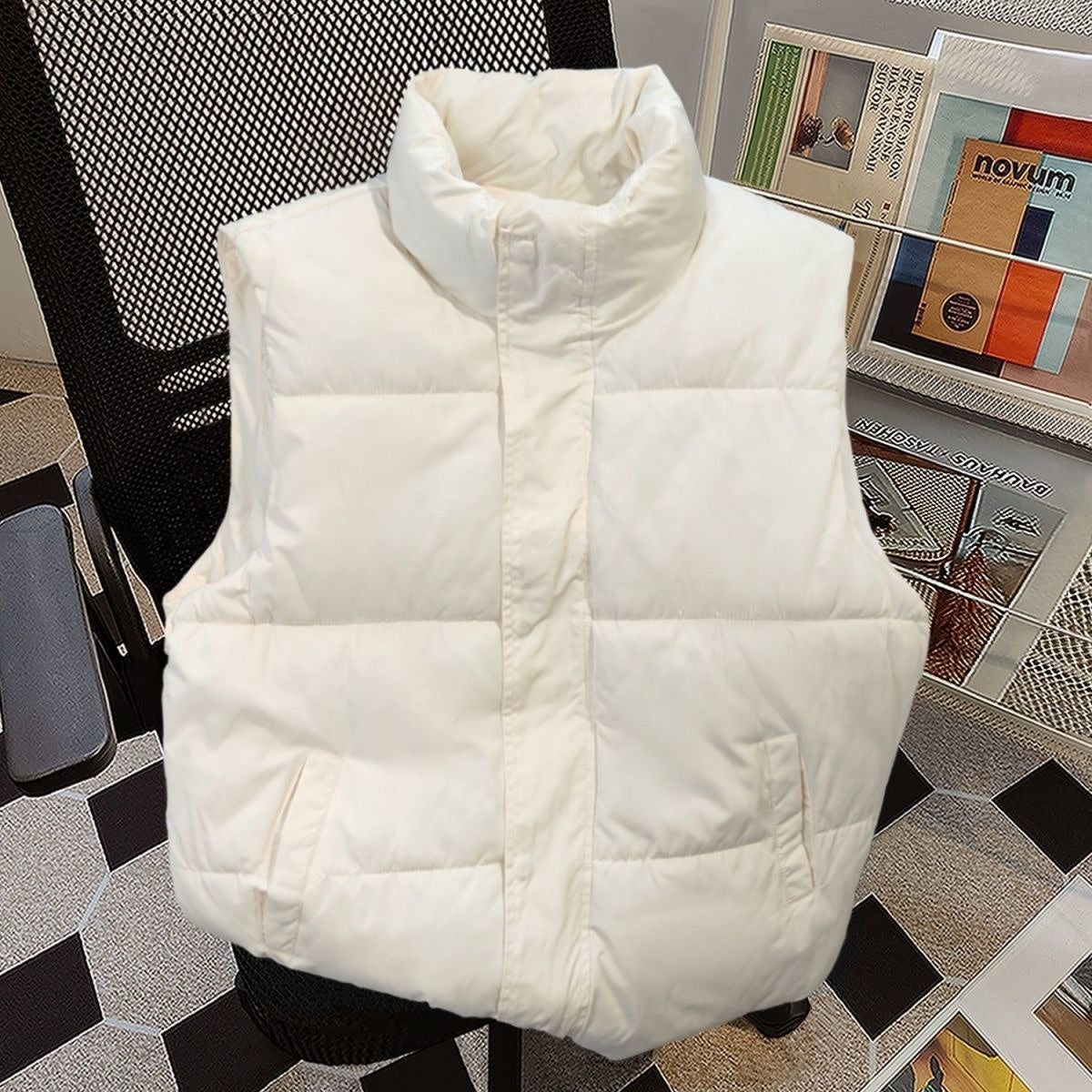 Women's Stand-Up Collar Thickened Waistcoat Warm Vest