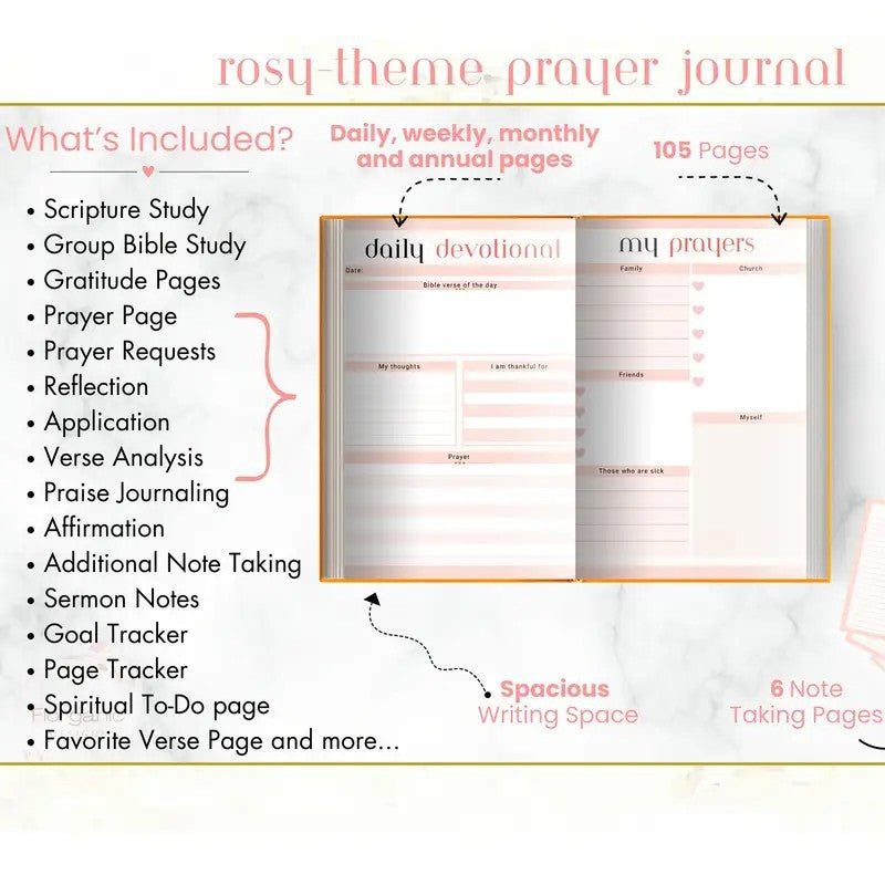 Prayer Diary Bible Learning And Gratitude Tracking Notebook
