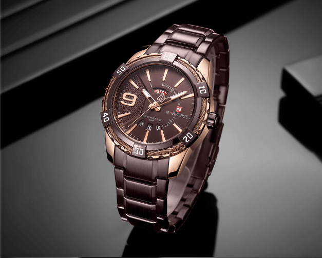 Men's  Luxury Stainless steal Waterproof Watch With Day And Date Display Unique Design Perfect Gift In Modern Metal Men  Wrist Watch Design