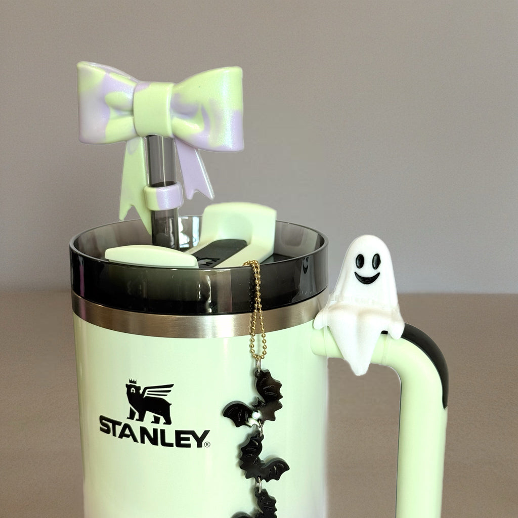 Sitting Ghost Charm - Tumbler Handle Charm
