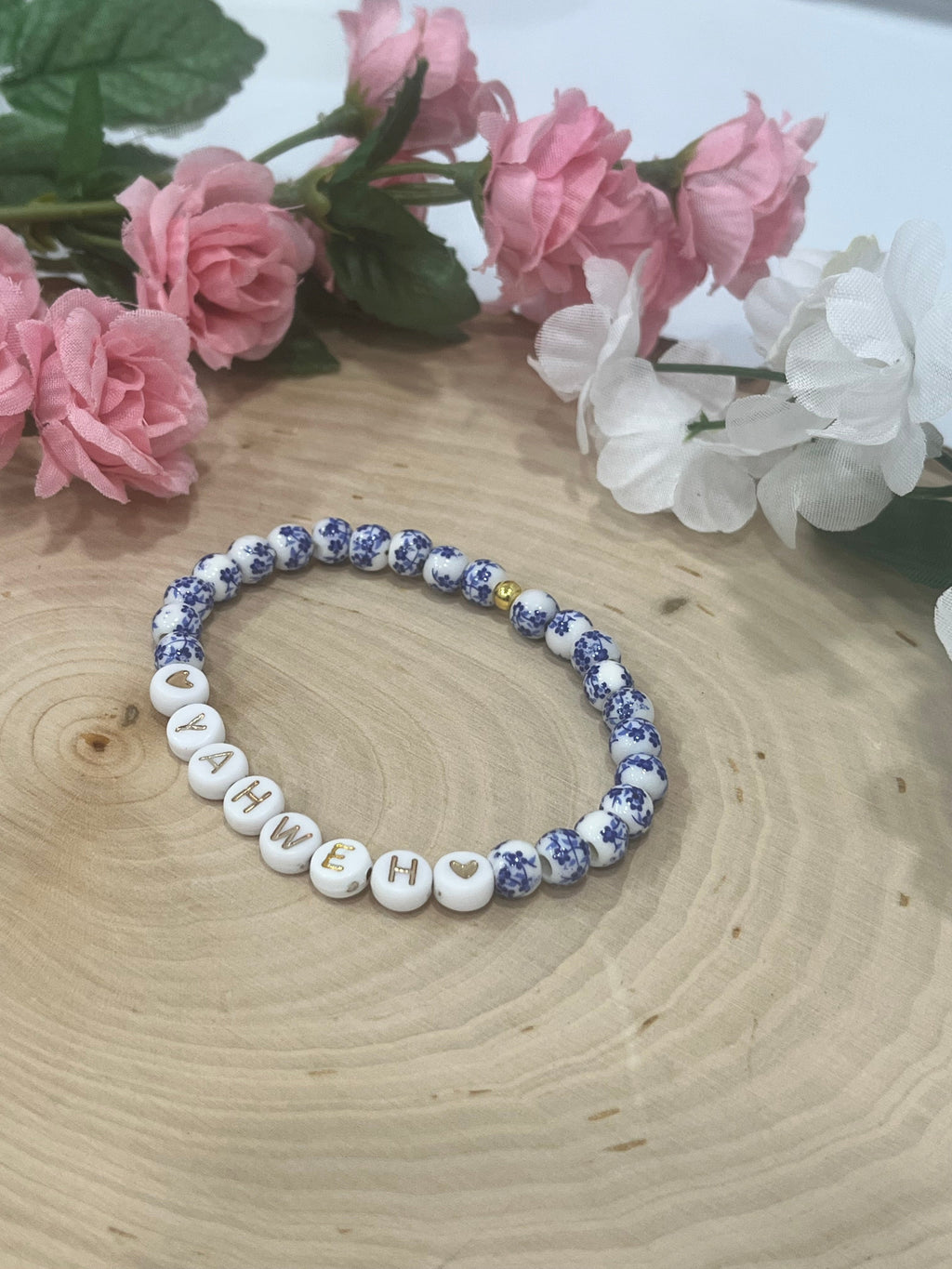 Yahweh stone Marble bead Bracelet- Beautiful Faith Inspired Jewelry