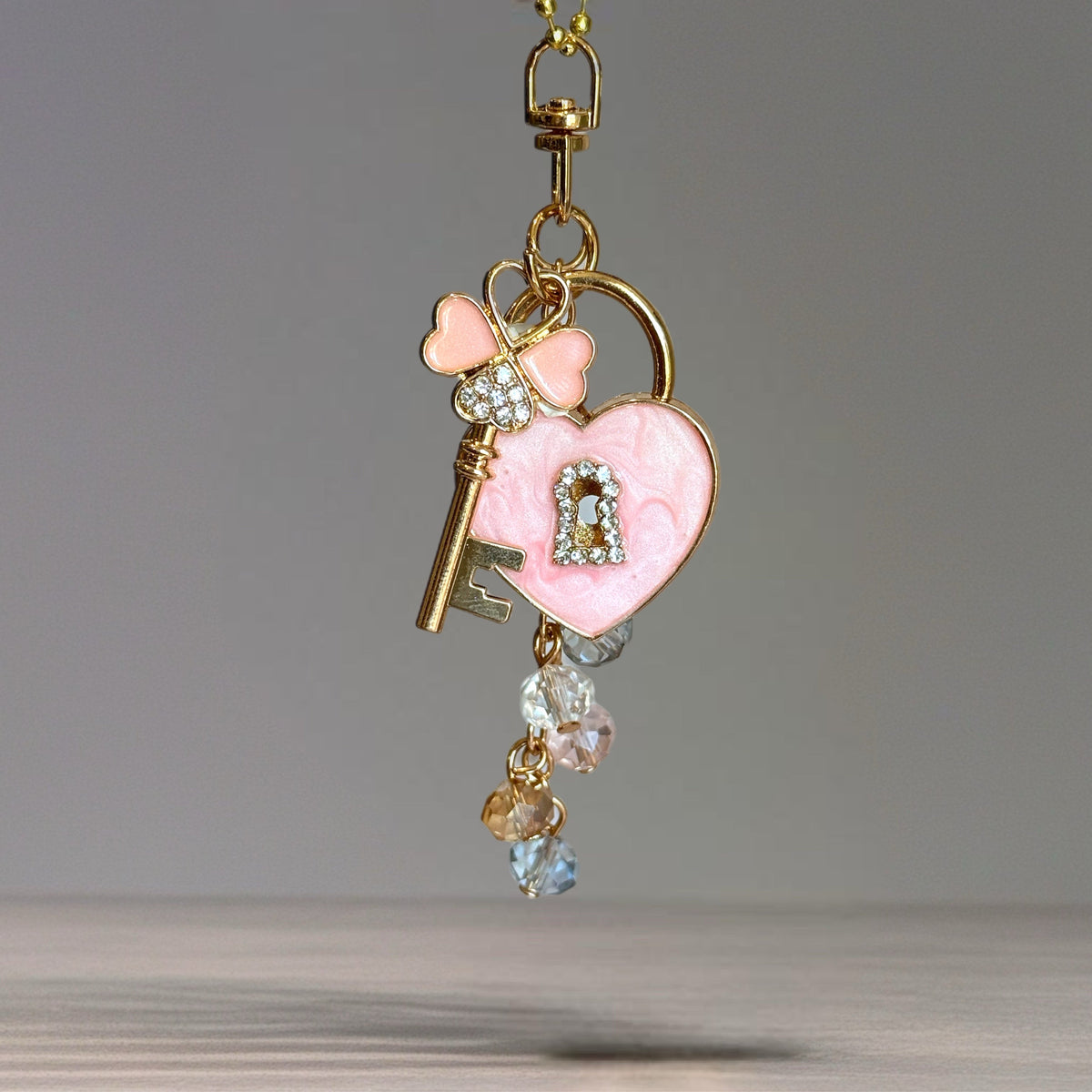 Romantic Ocean Lock Charm - Tumbler Handle Charm