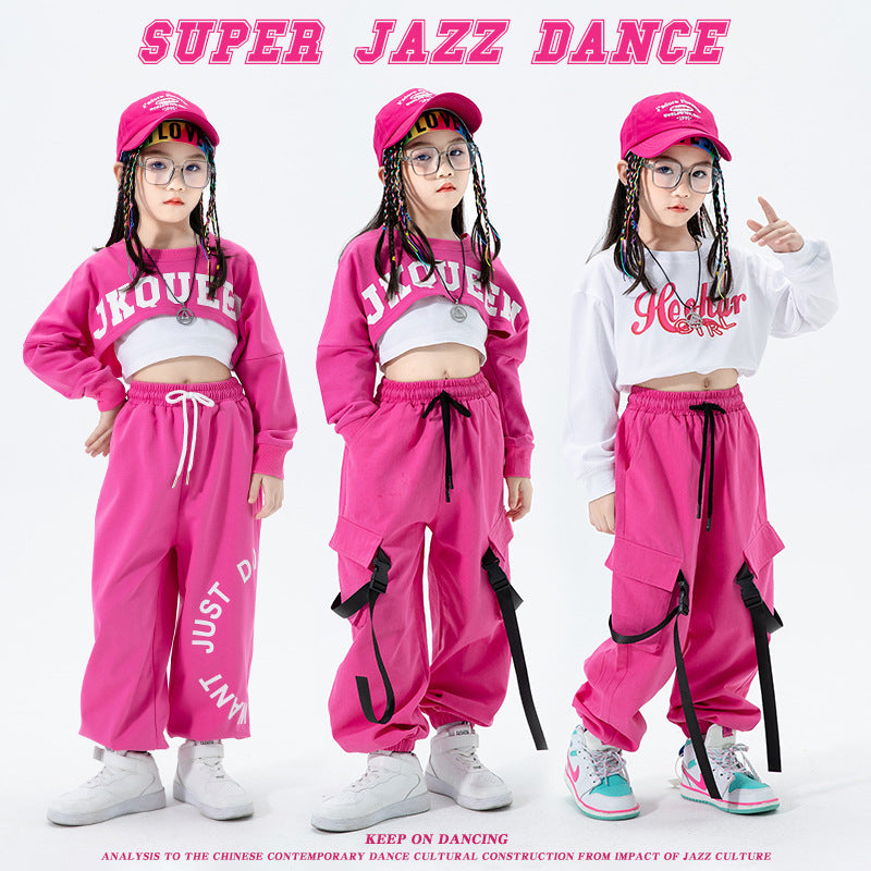 Girls' Jazz Dance Performance Outfit
