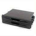 Single Din Radio Pocket, 2 In 1 Car Radio Storage Box Multi Purpose ABS Universal 1DIN 2 Layer Black Cup Holder