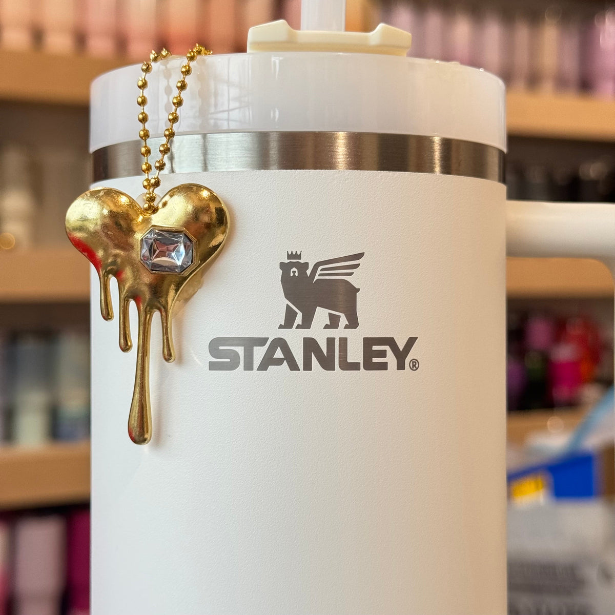 Dripping Heart Charm - Tumbler Handle Charm
