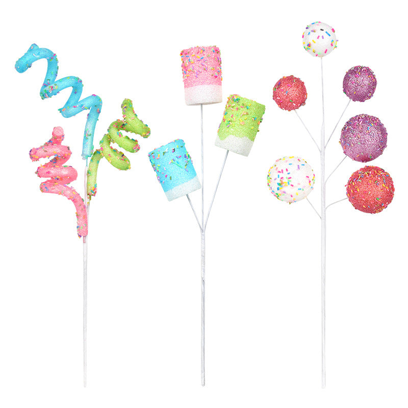 Christmas Decorations Macaron Color Christmas Twig Cutting Furnishings