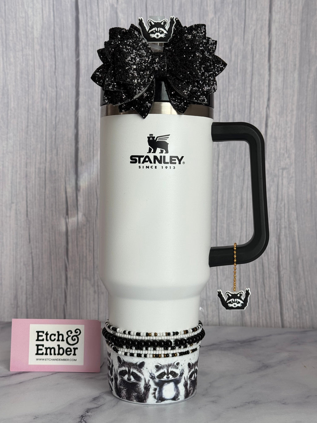 Black & White Tumbler Bracelet Stack -fits 30-40oz