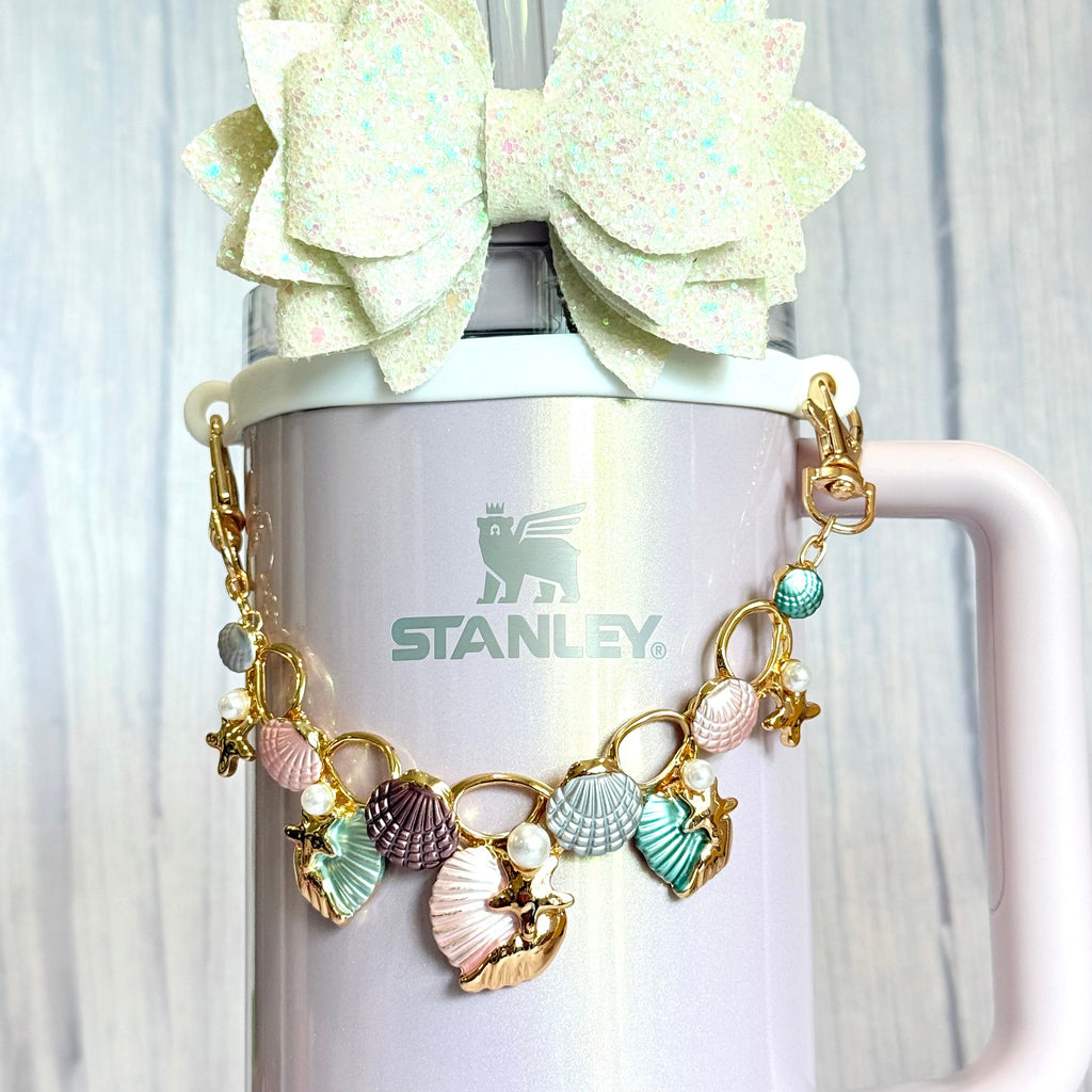 Sea Shells Deluxe Tumbler Charm Necklace