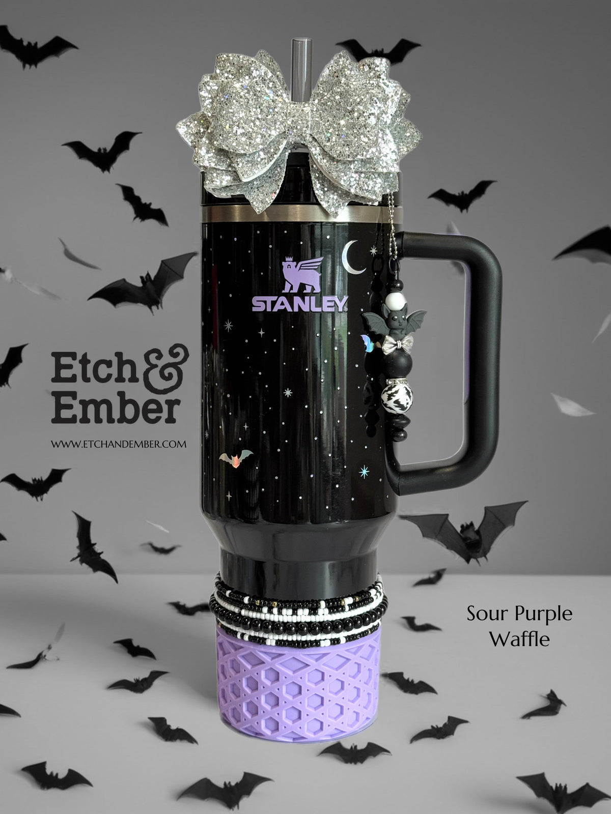 Coquette Bat Bar Charm - Tumbler Handle Charm