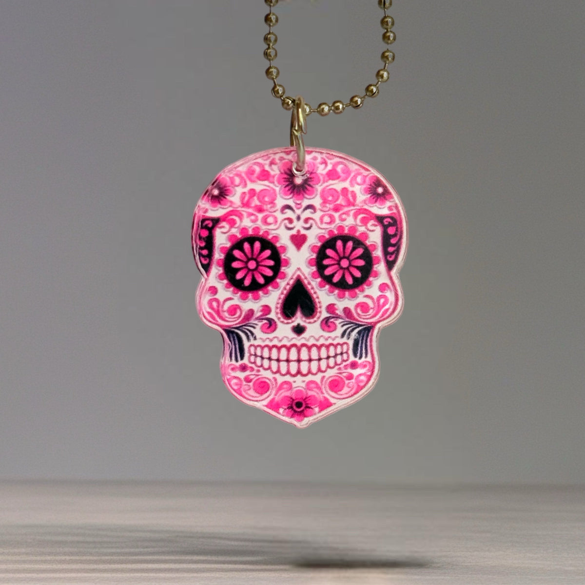Sugar Skull Skeleton Charm - Tumbler Handle Charm
