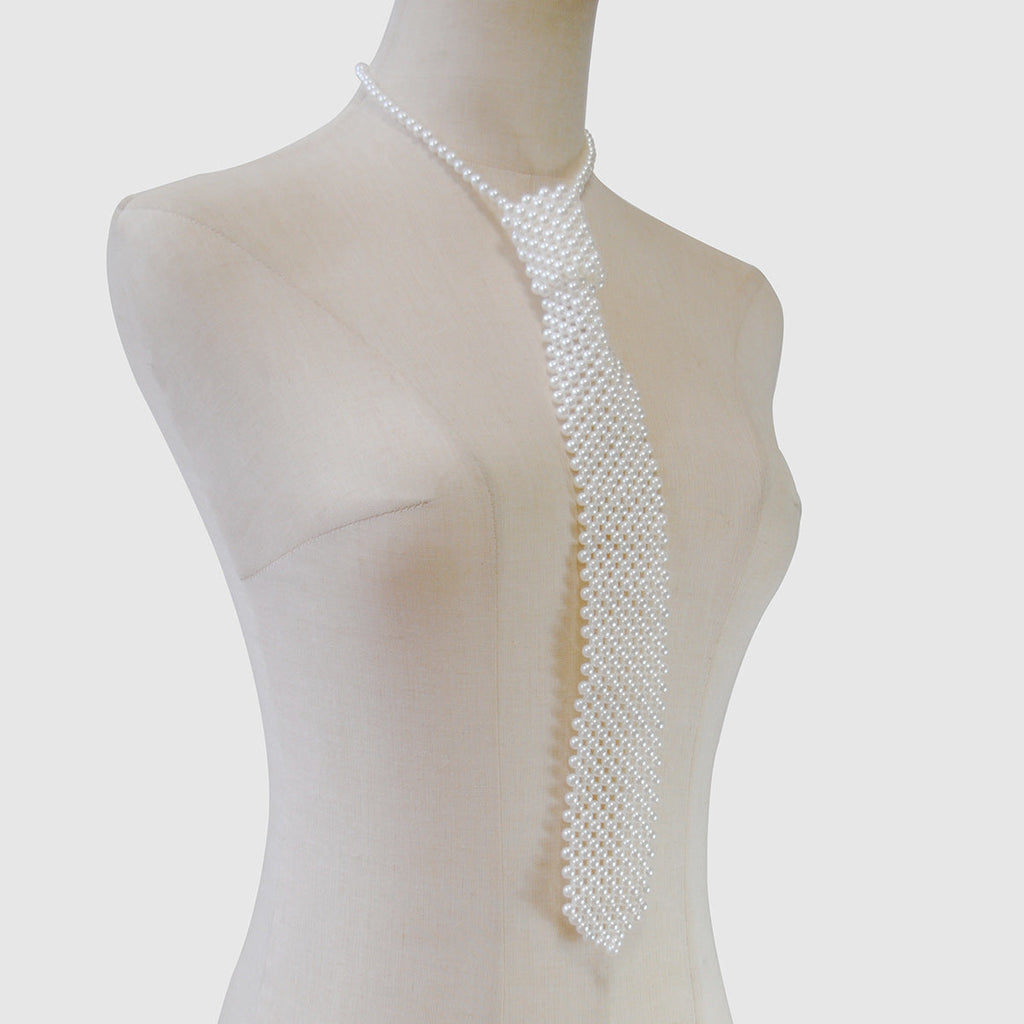 Pearl Tie Body Chains Hollow Out Handmade Retro