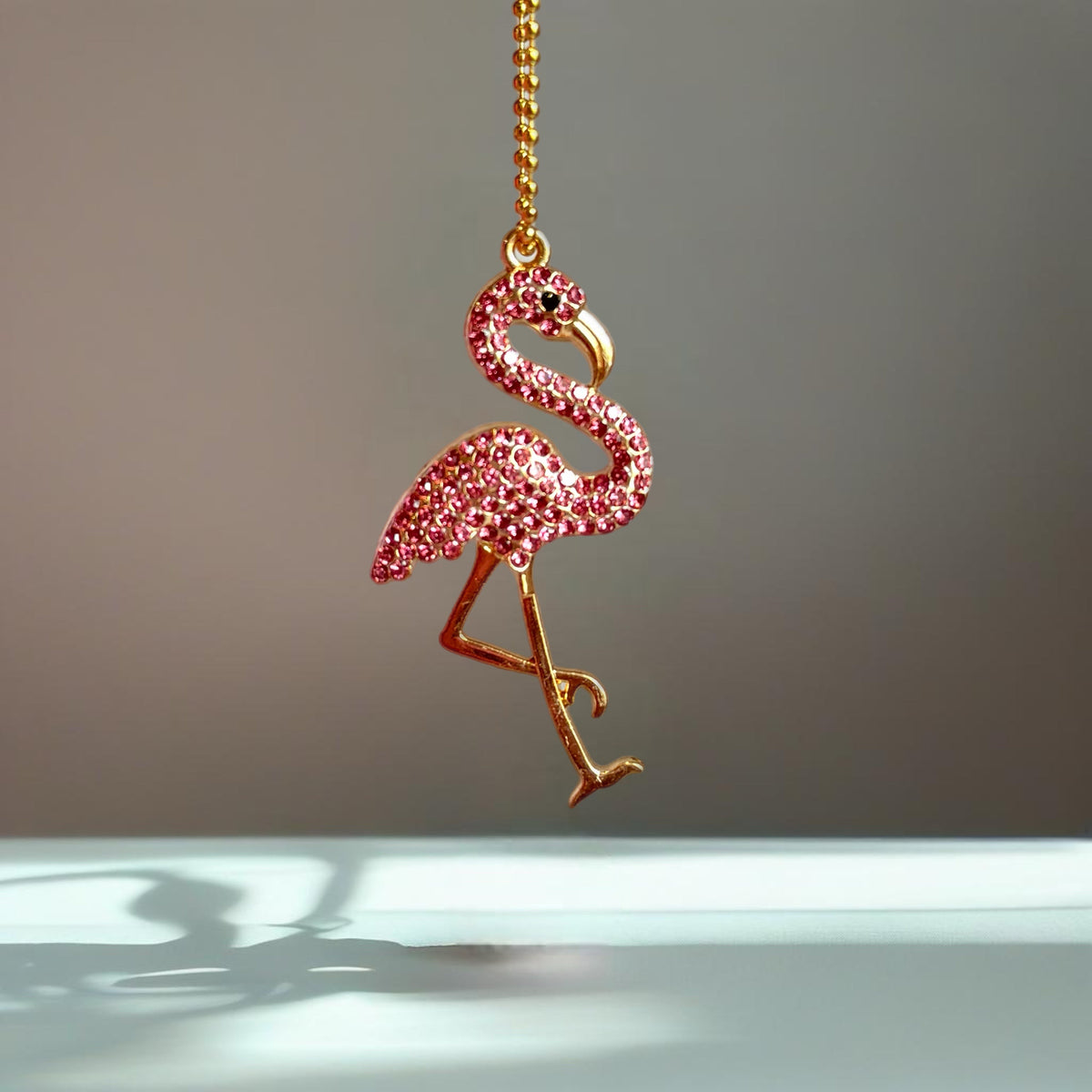 Bling Flamingo Charm - Tumbler Handle Charm
