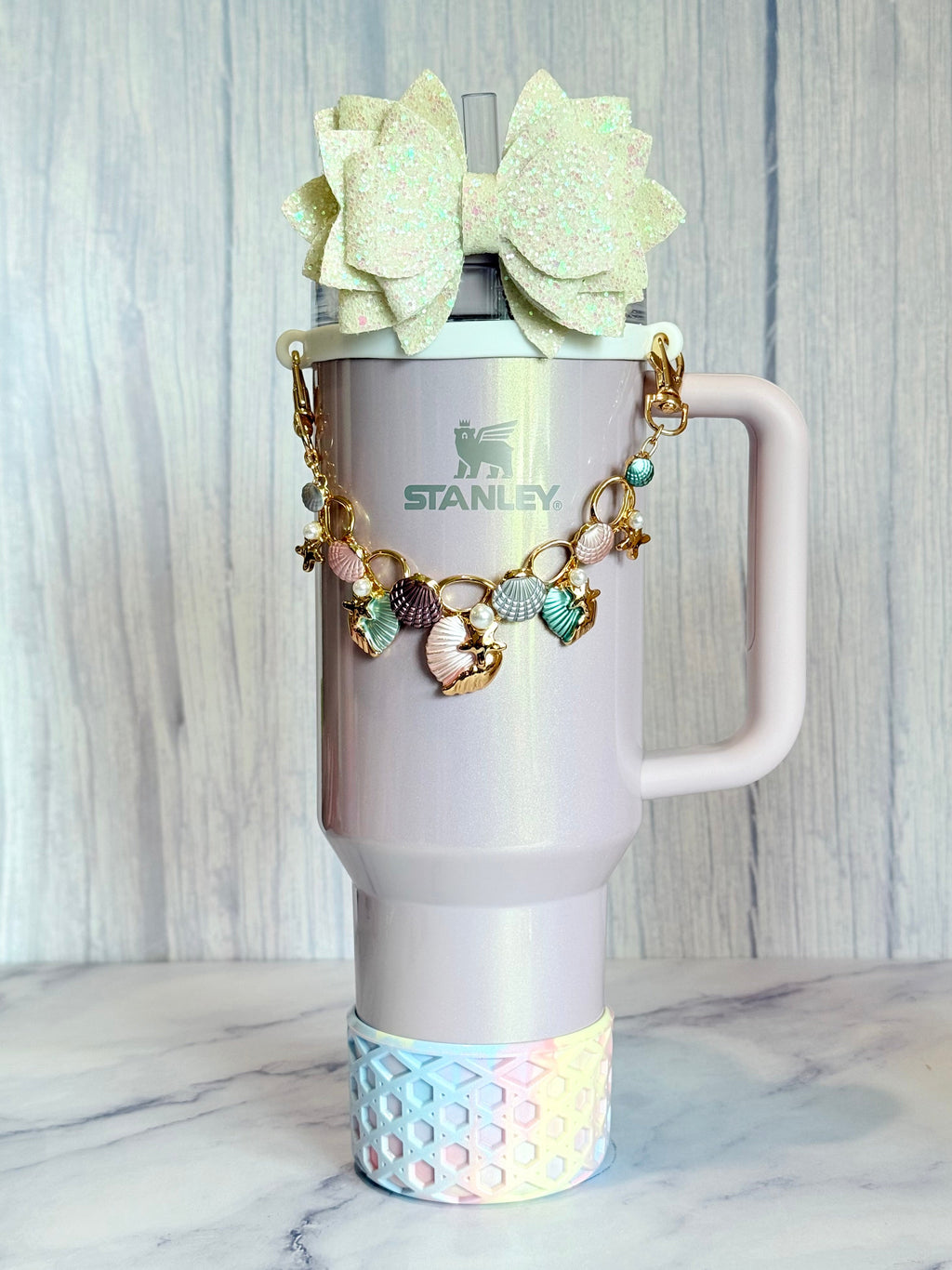 Sea Shells Deluxe Tumbler Charm Necklace