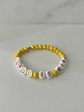 Jesus Is King Bead Bracelet – Vibrant Yellow Faith Jewelry