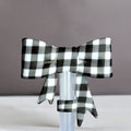 Buffalo Plaid 3D Bow Straw Topper