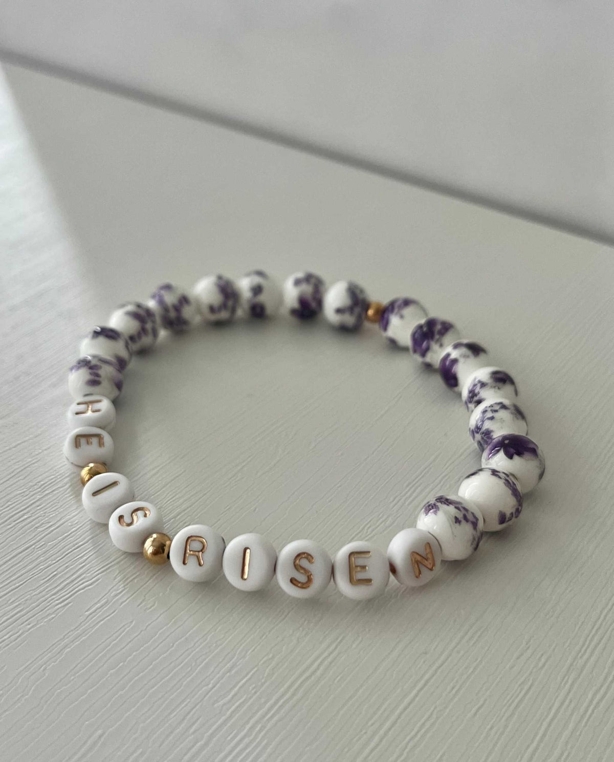 He Is Risen Bead Bracelet – Handmade Christian Jewelry
