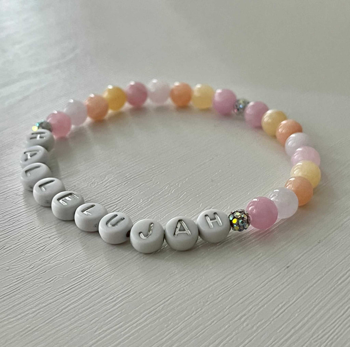 Bead Bracelet Hallelujah Multicolored Jade Design