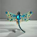 Blue Bling Dragonfly Deluxe Straw Topper