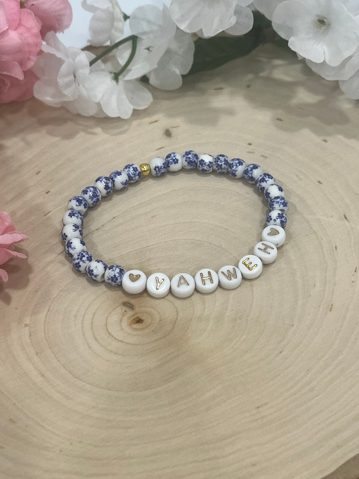 Yahweh stone Marble bead Bracelet- Beautiful Faith Inspired Jewelry