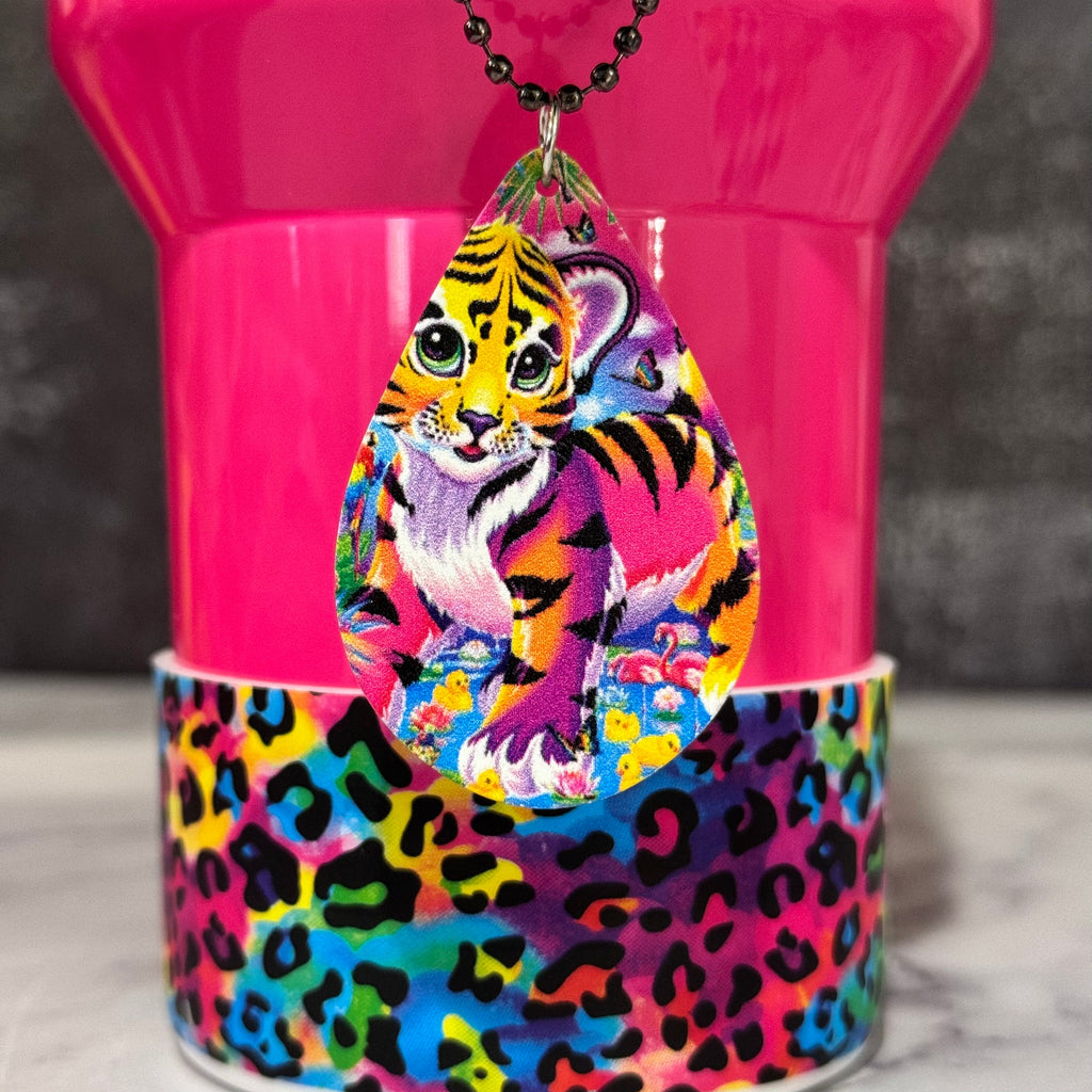 Rainbow Tiger Charm - Tumbler Handle Charm