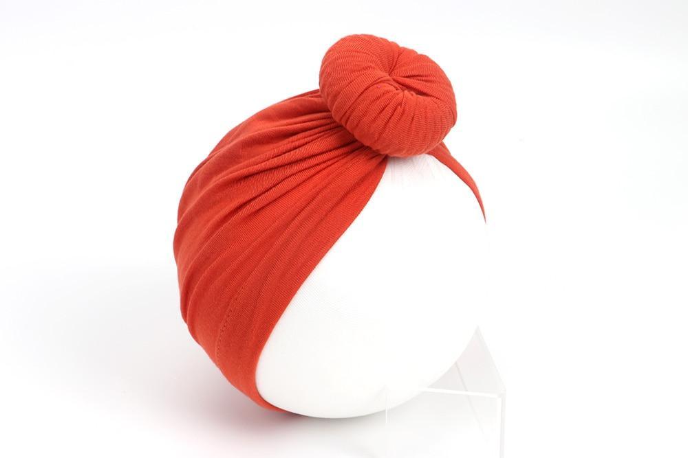 Newborn Toddler Kids Turban Cotton Beanie Hat Winter Cap Knot Solid Soft Sleeping Caps For Kids