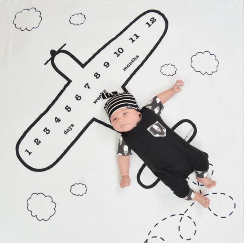 Newborn baby Monthly Growth  Blanket Photography Props Background Cloth For Baby