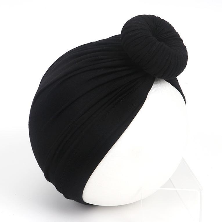 Newborn Toddler Kids Turban Cotton Beanie Hat Winter Cap Knot Solid Soft Sleeping Caps For Kids