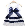 Baby Girl Clothes for Kids with Cute Purple Stripe and Round Neck  Sleeveless Chiffon Dresses For Girls
