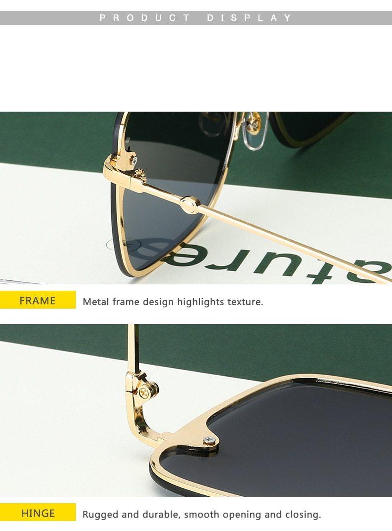 New Fashion Lady Oversize Rimless Square Bee Sunglasses For Women  With Small Bee Glasses Design Gradient Sunglasses With UV400