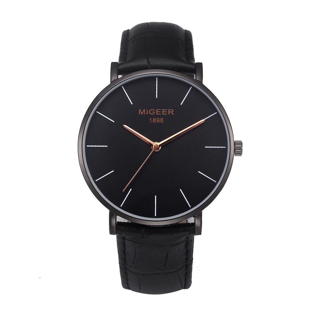 Stylish And Simple Temperament Men CLassic Luxury Watch Relogio Masculino With Leather Watch