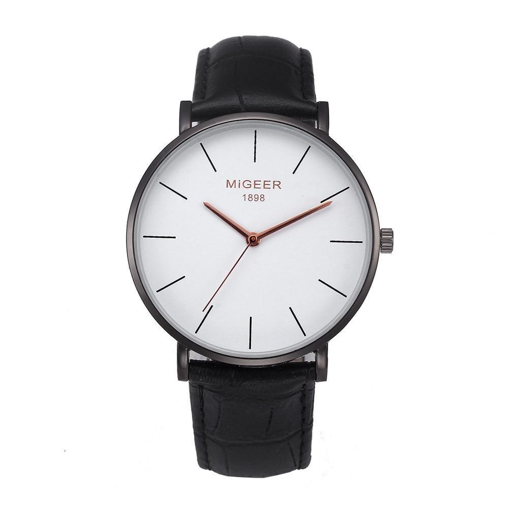 Stylish And Simple Temperament Men CLassic Luxury Watch Relogio Masculino With Leather Watch