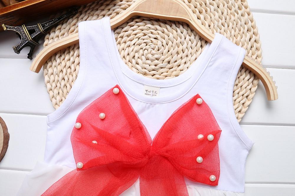 Baby Girl Clothes for Kids with Cute Purple Stripe and Round Neck  Sleeveless Chiffon Dresses For Girls