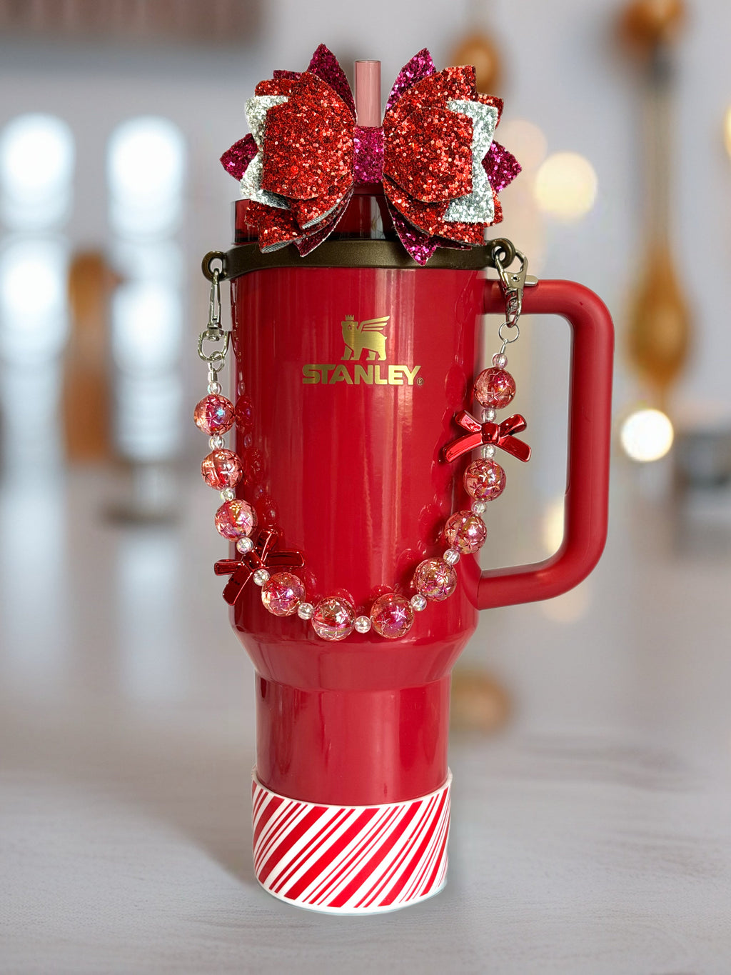 Holly Shimmer Deluxe Tumbler Charm Necklace