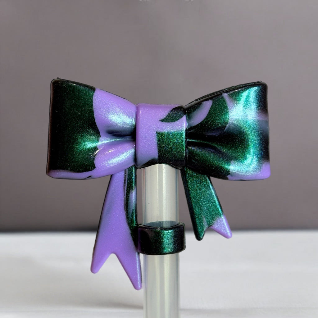 Spellcast Black 3D Bow Straw Topper
