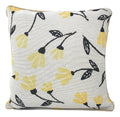 DaDa Bedding Yellow Fleur Floral Botanical Spring Tapestry Throw Pillow Cover, 16" x 16" (18112)