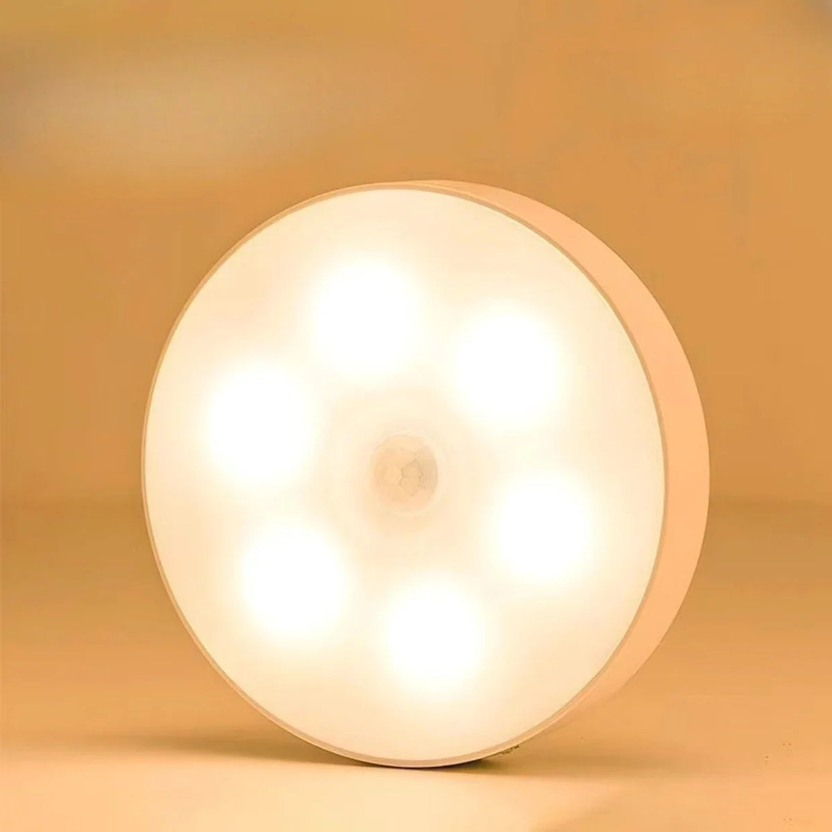 Warm LED Night Light with Motion Sensor USB Rechargeable Wireless Lamp for Cabinet Wardrobe Staircase Closet Lighting