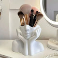 Face Shape Makeup Brush Holder - Beauty Makeup Storage Box, Female/Woman Face Design Lightweight and Portable Storage Box