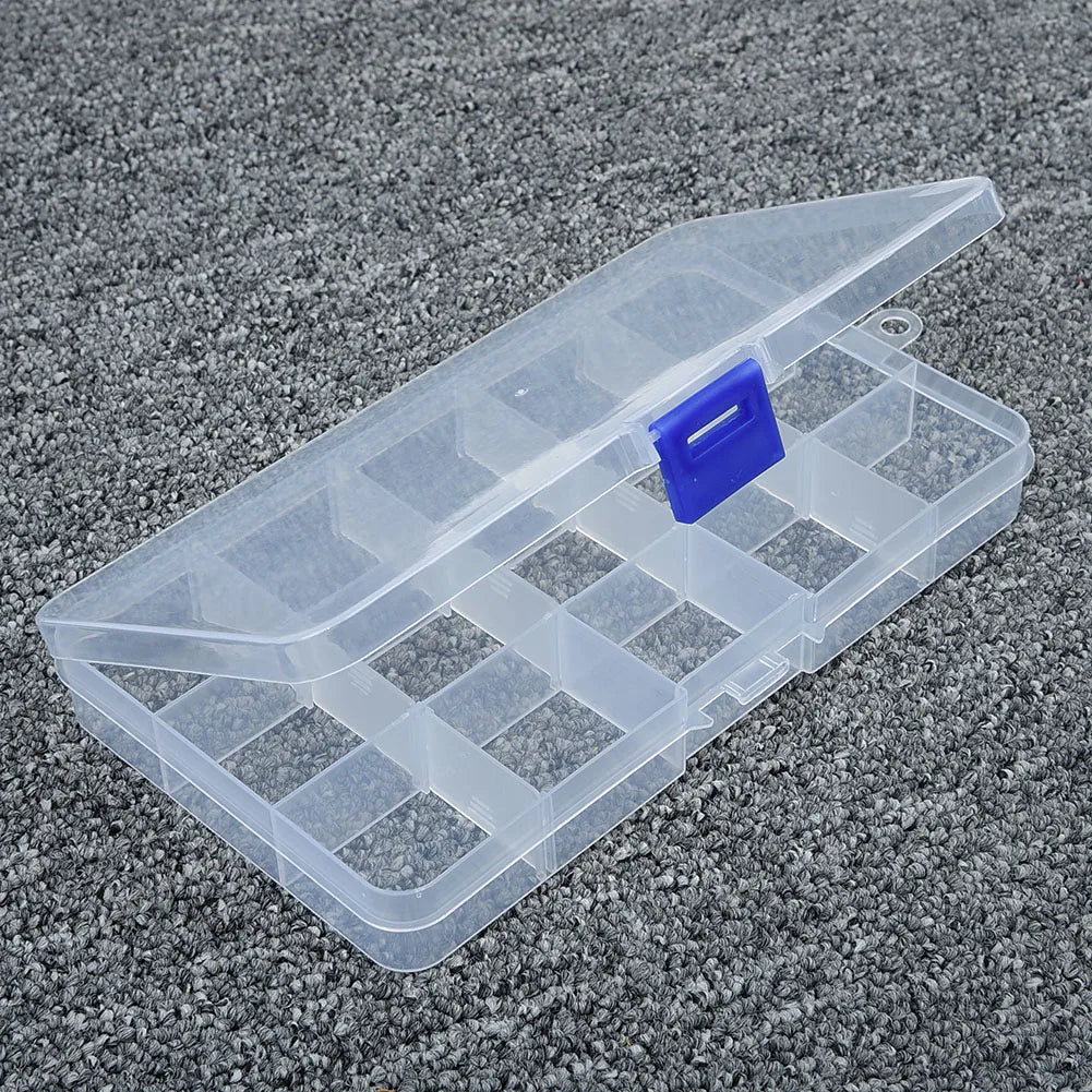 10/15/24/36 Grids Transparent Plastic Box Screw Tool Storage Boxes Plastic Compartment Box Jewelry Earring Case Container