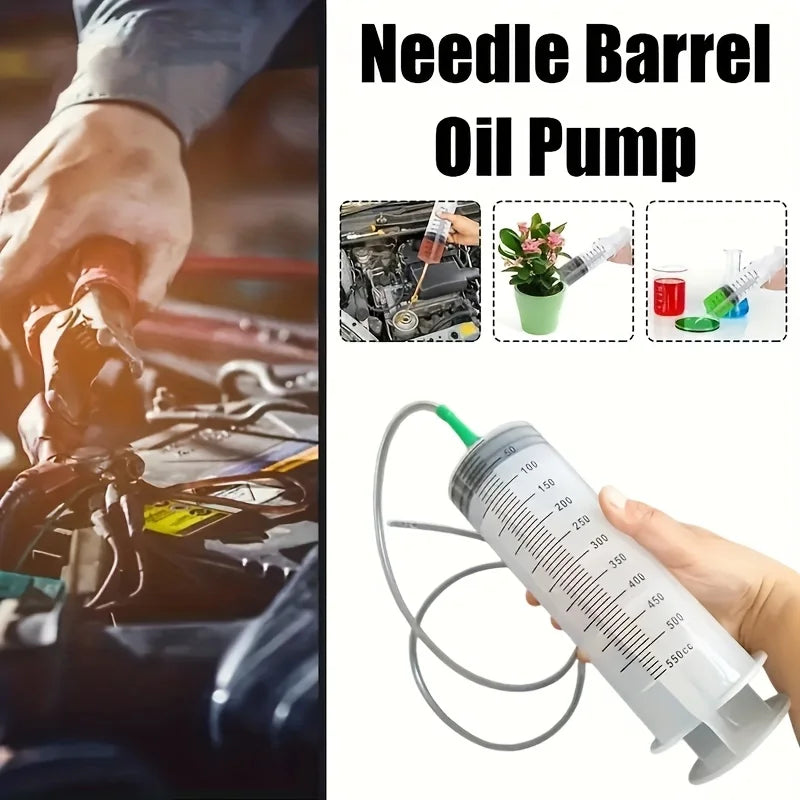 Versatile Oil Pump Syringe with 20ml-1000ml Capacities Including Needle Tube and 1m Soft Tube