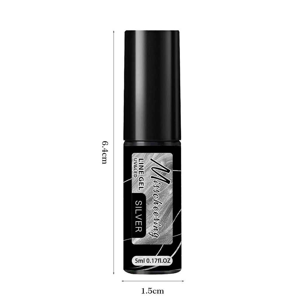 1/2/3pcs Super Bright Mirror Pull Line Graffiti Painting Stripe Gel Nail Polish 5ml Metallic Liner Gel Semi-Permanent Nail Art